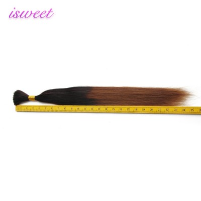 Ombre color human braiding hair in bulk no weft extensions