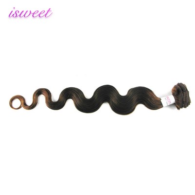 Medium brown wavy clip in human hair extension for women