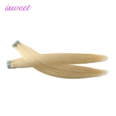 double sided normal end popular blonde europe human hair tape extensions