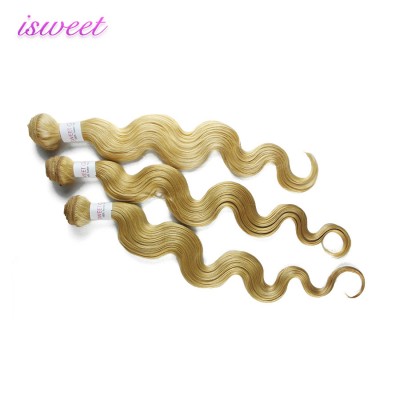 Blond hair extension bundles human body wave hair bundle