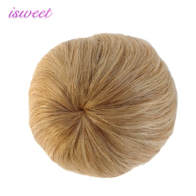 Dark brown remy human hair bun