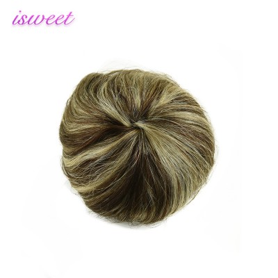 Piano color remy human hair chignon bun for women