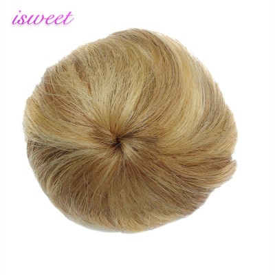 Piano color remy human hair clip  bun pieces