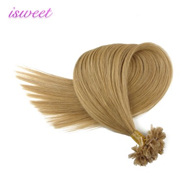 Dirty blonde remy Italian keratin u tip hair extensions human hair