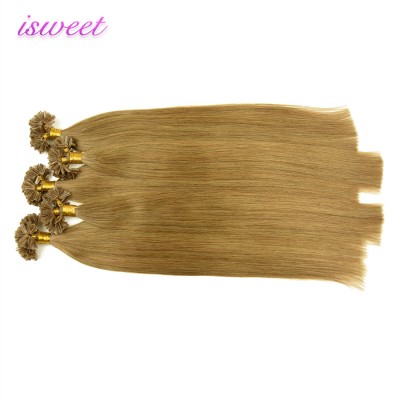 Light brown Brazilian human hair extension keratin tip