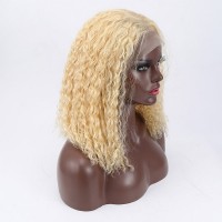 factory wholesale pre-plucked deep wave blonde human hair full lace wig