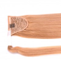 Blonde no shedding hook loop clip in natural hair long wrap around ponytail