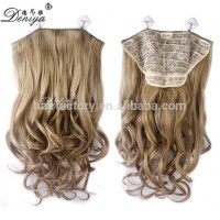 New style fashion synthetic hair apply cute curly clip in extensions