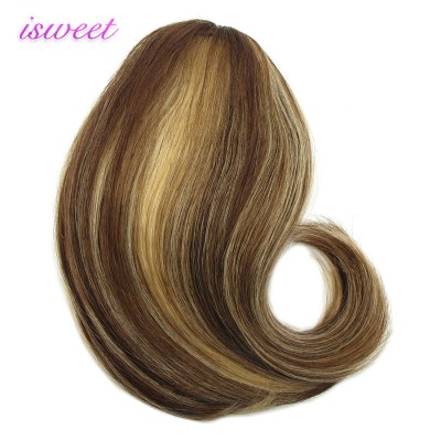 Piano color clip in human hair bangs fringe