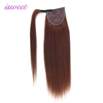 Clip in natural long wrap around ponytail