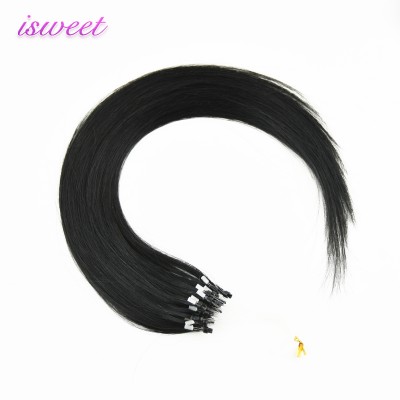 Double beads micro ring hair extensions for black