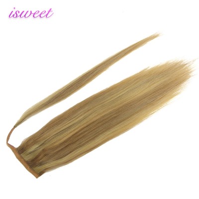 Piano color virgin brazilian ponytail human hair extensions for white women