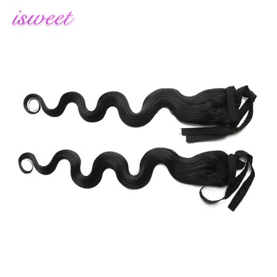 Body wave black drawstring ponytail for black women