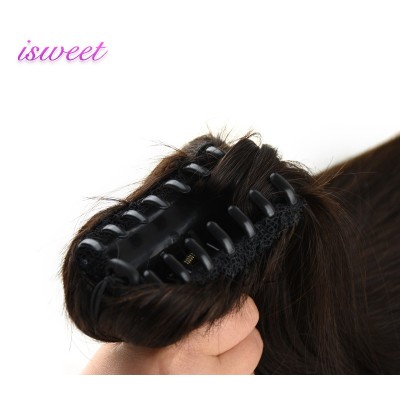 Claw clip natural black ponytail hair extensions