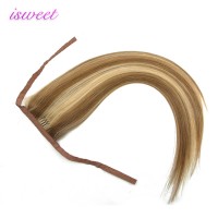 Color 613 virgin blonde human hair extensions drawstring ponytail for women