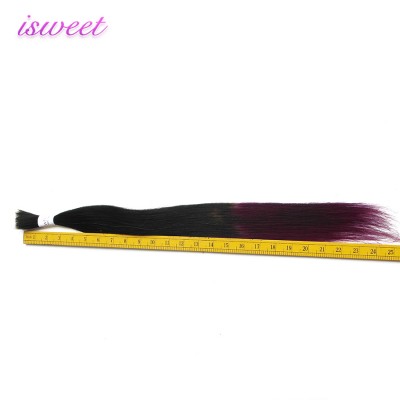 Ombre color cuticle aligned hair unprocessed human hair bulk wholesale