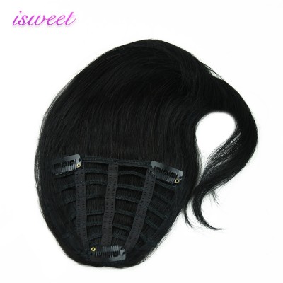 Black virgin human hair bangs clip in for black women