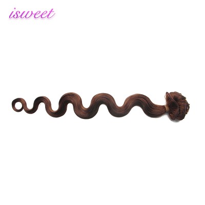 Body wave clip in 100% human hair extensions human hair clip hair